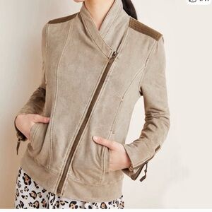 Anthropologie Marrakech Tan Suede Jacket